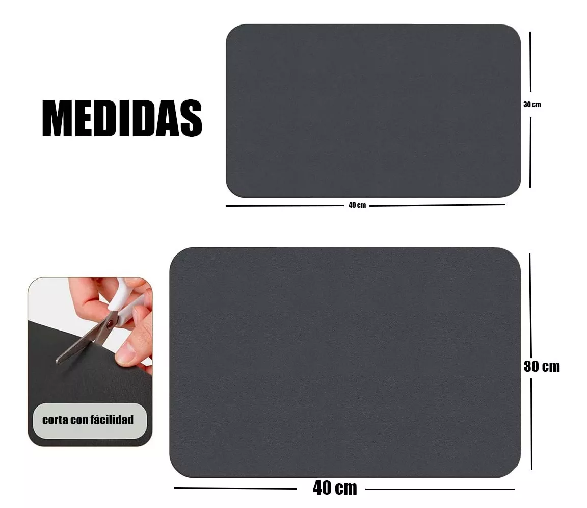 Combo Tapetes Absorbente Cocina + Baño