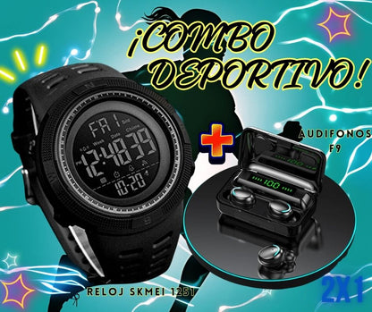 COMBO AUDIFONOS + RELOJ DEPORTIVO