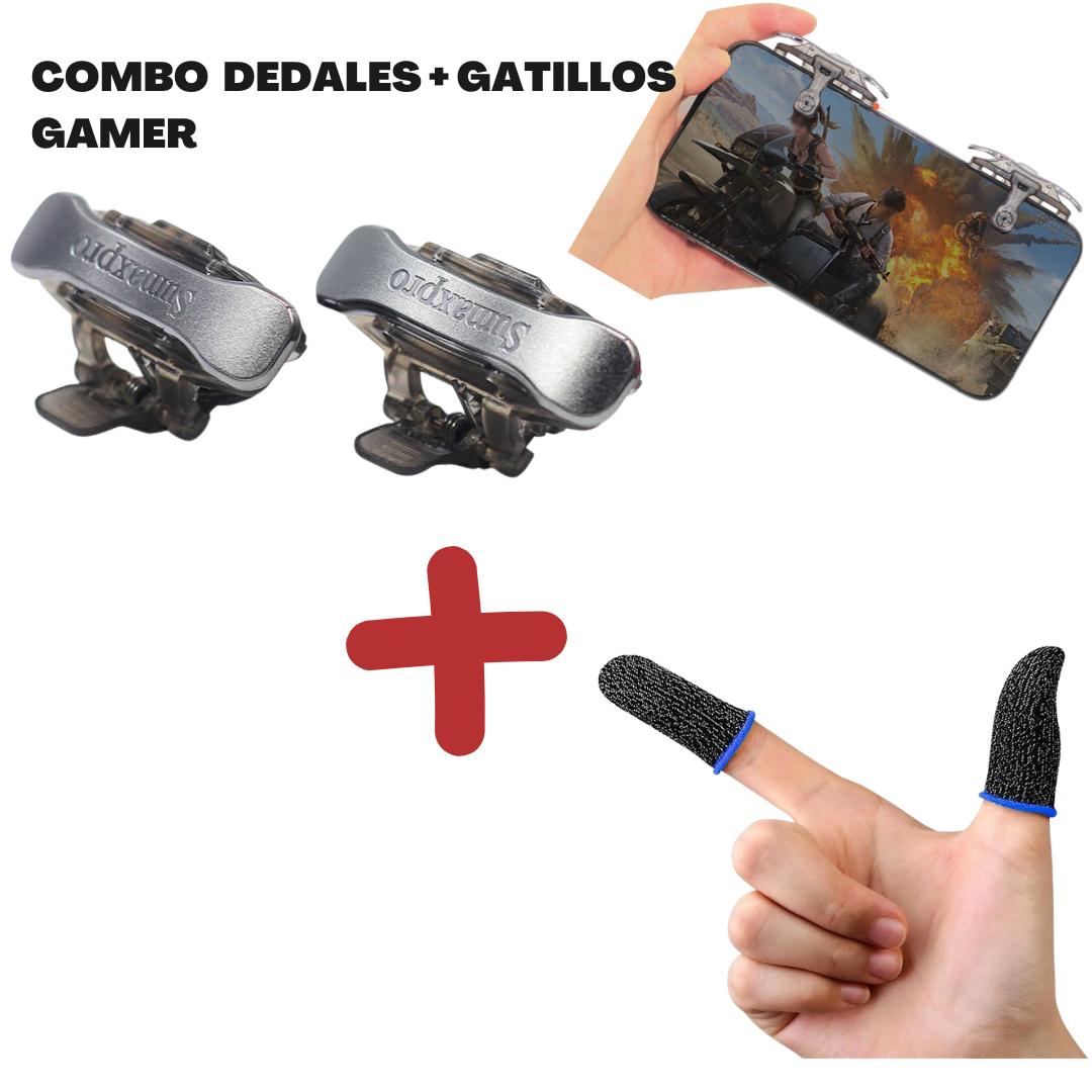 Combo Gatillos para celular + Dedales