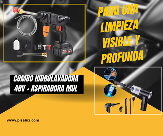 Combo Hidrolavadora 48V + Aspiradora Mul