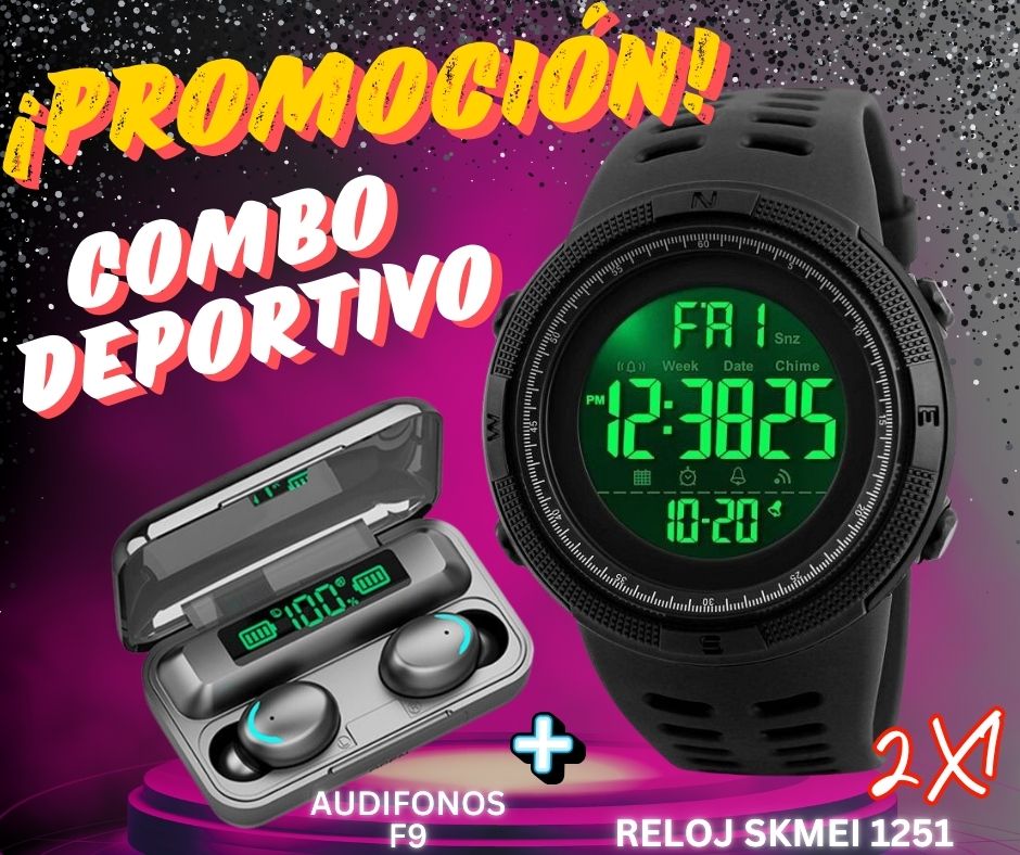 COMBO AUDIFONOS + RELOJ DEPORTIVO